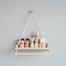 Swing Rope Floating Shelves Display Storage Rack Decor For Display Books,Nordic Style Hot Air Balloon, ,Nordic Style Wooden Beads Wall Hanging ShelfClock For Children Room,Cute Wall Clock Home Decoration,New style,iBuyXi.com