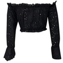 Off Should Long Sleeve Lace Top, iBuyXi.com, Women clothing, sexy lace tops, long sleeve tops, unique design tops, summer outfits