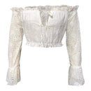 Off Should Long Sleeve Lace Top, iBuyXi.com, Women clothing, sexy lace tops, long sleeve tops, unique design tops, summer outfits