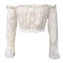 Off Should Long Sleeve Lace Top, iBuyXi.com, Women clothing, sexy lace tops, long sleeve tops, unique design tops, summer outfits