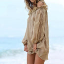 Off Shoulder Bikini Cover Up, iBuyXi.com, Swimsuit, Swimwear, Women Clothes, Summer, Skirt Bikini, Bikini Cover Up