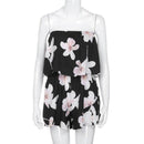 Printed Tube Top Playsuit Clubwear Solid Off-Shoulder Women Cami Romper, iBuyXi.com, women clothing, online shopping store, free shipping, summer outfits