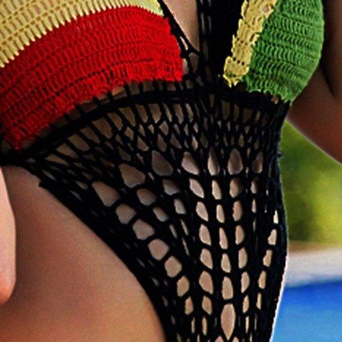 One-piece Multi Color Knitted Crochet Swimsuit, iBuyXi.com - Shop Unique Selection Of Products, Online shopping store, Affirm Payment, Pay with Free Interest Installments, One-piece Swimsuit, Crochet Swimsuit, Crochet, Crochet Bikini, One Piece Bikini, Multi Color  Knitted Rainbow Swimsuit, Off Shoulder Bikini, Brazilian Beachwear, Bathing Suit, Bohemian Swimwear.