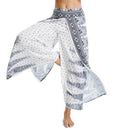 White High Waist Yoga Pants Loose Side Slits, Online Shopping iBuyXi.com, Yoga bottom, Bohemian Style Yoga Pant, Casual Loose Yoga Pant, Meditation Pant, Colorful Yoga Pant, Loose Yoga Bottom, Sporting Goods Supplies