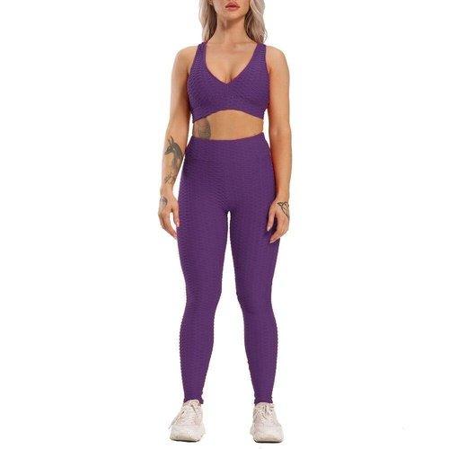 2 Piece Set Seamless Fitness Women Yoga Sport Suits High Stretchy Sport Set Sports Bra High Waist Legging Gym Athletic Yoga Set - iBuyXi.com