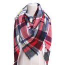 Plaid Thick Cashmere Scarf, Winter Women Plaid Scarf Thick Warm Cashmere Scarves For Lady Shawls Bandage Female Soft Blanket Bandana Stoles, iBuyXi.com, Online shopping store, women clothing, scarves for sale, free shipping, high quality scarf, winter scarf, gift for girlfriend