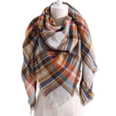 Plaid Thick Cashmere Scarf, Winter Women Plaid Scarf Thick Warm Cashmere Scarves For Lady Shawls Bandage Female Soft Blanket Bandana Stoles, iBuyXi.com, Online shopping store, women clothing, scarves for sale, free shipping, high quality scarf, winter scarf, gift for girlfriend
