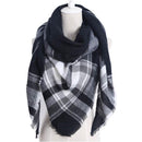 Plaid Thick Cashmere Scarf, Winter Women Plaid Scarf Thick Warm Cashmere Scarves For Lady Shawls Bandage Female Soft Blanket Bandana Stoles, iBuyXi.com, Online shopping store, women clothing, scarves for sale, free shipping, high quality scarf, winter scarf, gift for girlfriend