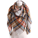 Plaid Thick Cashmere Scarf, Winter Women Plaid Scarf Thick Warm Cashmere Scarves For Lady Shawls Bandage Female Soft Blanket Bandana Stoles, iBuyXi.com, Online shopping store, women clothing, scarves for sale, free shipping, high quality scarf, winter scarf, gift for girlfriend