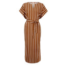 Plue Size Colorful Short Sleeve Party Dress With O-Neck Loose Ideal For Any Party Or Occasions. - ibuyxi.com