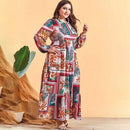 Plus Size Bohemian Dress, Summer Long Sleeve Floral Print, Boho Beach Dress, High Waist Maxi Long Dresses, Loose but Curvy, Flowy well, Cute and Elegant, Plus Size Sleeveless Strap Lace Patchwork Maxi Dress Lace Mesh Maxi Dress, strap sleeveless Long, iBuyXi.com