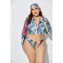 Plus Size Brazilian Bikini Three Pieces, Three Pieces Women's Swimwear,Zipper Stand Collar Long, Sleeve Tie Dye Print Swimsuits Plus Size Brazilian Bikini, Swimwear Zipper Tie Dye Print Swimsuits, Brazilian Bathing Suits Bodysuit Backless, Monokini Beachwear Sets,Plus Size Swimwear,One Shoulder Hollow Out  Bathing Suits, Plus Size Women's Swimwear Fashion One Shoulder Hollow Out,Sexy Women's Bathing Suits Black Female Beach Swimsuit, , Long Sleeve Bodysuit, Long Sleevees,iBuyXi.com