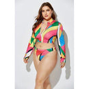 Plus Size Brazilian Bikini Three Pieces, Three Pieces Women's Swimwear,Zipper Stand Collar Long, Sleeve Tie Dye Print Swimsuits Plus Size Brazilian Bikini, Swimwear Zipper Tie Dye Print Swimsuits, Brazilian Bathing Suits Bodysuit Backless, Monokini Beachwear Sets,Plus Size Swimwear,One Shoulder Hollow Out  Bathing Suits, Plus Size Women's Swimwear Fashion One Shoulder Hollow Out,Sexy Women's Bathing Suits Black Female Beach Swimsuit, , Long Sleeve Bodysuit, Long Sleevees,iBuyXi.com
