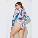 Plus Size Brazilian Bikini Three Pieces, Three Pieces Women's Swimwear,Zipper Stand Collar Long, Sleeve Tie Dye Print Swimsuits Plus Size Brazilian Bikini, Swimwear Zipper Tie Dye Print Swimsuits, Brazilian Bathing Suits Bodysuit Backless, Monokini Beachwear Sets,Plus Size Swimwear,One Shoulder Hollow Out  Bathing Suits, Plus Size Women's Swimwear Fashion One Shoulder Hollow Out,Sexy Women's Bathing Suits Black Female Beach Swimsuit, , Long Sleeve Bodysuit, Long Sleevees,iBuyXi.com