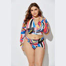 Plus Size Brazilian Bikini Three Pieces, Three Pieces Women's Swimwear,Zipper Stand Collar Long, Sleeve Tie Dye Print Swimsuits Plus Size Brazilian Bikini, Swimwear Zipper Tie Dye Print Swimsuits, Brazilian Bathing Suits Bodysuit Backless, Monokini Beachwear Sets,Plus Size Swimwear,One Shoulder Hollow Out  Bathing Suits, Plus Size Women's Swimwear Fashion One Shoulder Hollow Out,Sexy Women's Bathing Suits Black Female Beach Swimsuit, , Long Sleeve Bodysuit, Long Sleevees,iBuyXi.com