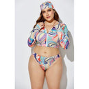 Plus Size Brazilian Bikini Three Pieces, Three Pieces Women's Swimwear,Zipper Stand Collar Long, Sleeve Tie Dye Print Swimsuits Plus Size Brazilian Bikini, Swimwear Zipper Tie Dye Print Swimsuits, Brazilian Bathing Suits Bodysuit Backless, Monokini Beachwear Sets,Plus Size Swimwear,One Shoulder Hollow Out  Bathing Suits, Plus Size Women's Swimwear Fashion One Shoulder Hollow Out,Sexy Women's Bathing Suits Black Female Beach Swimsuit, , Long Sleeve Bodysuit, Long Sleevees,iBuyXi.com