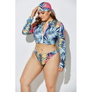 Plus Size Brazilian Bikini Three Pieces, Three Pieces Women's Swimwear,Zipper Stand Collar Long, Sleeve Tie Dye Print Swimsuits Plus Size Brazilian Bikini, Swimwear Zipper Tie Dye Print Swimsuits, Brazilian Bathing Suits Bodysuit Backless, Monokini Beachwear Sets,Plus Size Swimwear,One Shoulder Hollow Out  Bathing Suits, Plus Size Women's Swimwear Fashion One Shoulder Hollow Out,Sexy Women's Bathing Suits Black Female Beach Swimsuit, , Long Sleeve Bodysuit, Long Sleevees,iBuyXi.com