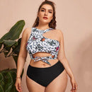 Plus Size Butterfly Bikini Set, Beach Wear, Swimsuit Bandage Bathing Suit, iBuyXi.com