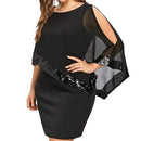 Plus Size Cold Shoulder Overlay Asymmetric Chiffon Dress, iBuyXi.com - Shop Unique Selection Of Products, Online shopping store, Affirm Payment, Pay with Free Interest Installments, Women Dress, Fashion Dresses, Plus Size Dress, Cold Shoulder Overlay Asymmetric Chiffon Dress, Strapless Sequins Dress, Plus Size Women Casual Evening Party Dress.