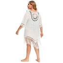 Plus Size Beach Dresses Crochet White Beach Bikini Coverup And Ideal For Summer Season, iBuyXi.com