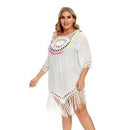 Plus Size Beach Dresses Crochet White Beach Bikini Coverup And Ideal For Summer Season, iBuyXi.com