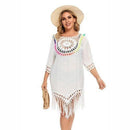 Plus Size Beach Dresses Crochet White Beach Bikini Coverup And Ideal For Summer Season, iBuyXi.com