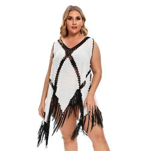V-neck Plus Size Beach Cover Up Crochet Tassel With Fringe Long White Dresses Ideal For Bathing Suit Ups. Pay with Affirm to get 4 interest-free payments for eligible products. Visit iBuyXi.com and shop from a unique selection of products.