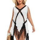 V-neck Plus Size Beach Cover Up Crochet Tassel With Fringe Long White Dresses Ideal For Bathing Suit Ups. Pay with Affirm to get 4 interest-free payments for eligible products. Visit iBuyXi.com and shop from a unique selection of products.