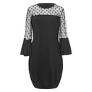 Plus Size Dot Mesh Mini Dress - iBuyXi.com
