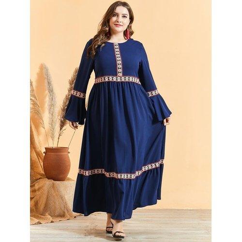 Plus Size Woman Dress, Autumn Winter, Flare Long Sleeve Embroidery Casual Long Dress High Waist Maxi, Muslim Dresses,Loose Oversized Muslim Abaya, Dress Women Long Sleeve Floral Print, Plus Size Long Sleeve Floral Print Casual Maxi Dress, Summer Long Sleeve Floral Print, High Waist Maxi Long Dresses, Loose but Curvy, Flowy well, Cute and Elegant, Plus Size Sleeveless Strap Lace Patchwork Maxi Dress Lace Mesh Maxi Dress, iBuyXi.com