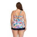 Plus Size Women's Swimsuit 2021 Summer Floral Print Women's 2 Piece Swimsuit With Shorts High Waist Beachwear Bikini Set, Plus Size Floral Print High Waist Tankini Set, Beach Dress, High Waist Maxi Long Dresses, Loose but Curvy, Flowy well, Cute and Elegant,iBuyXi.com