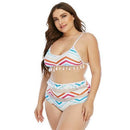 Plus Size High Waist Tassel Push Up Bikini Set, iBuyXi.com