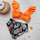 Plus Size High Waisted Ruffle Tankini Set, iBuyXi.com, Women Plus Size Clothing, Plus Size Swimwear, Summer Outfits, Plus Size Tankini Sets, Unique Design Bikini, Free Shipping