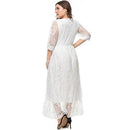 Plus Size Lace V Neck, Three Quarter Sleeve, Lace Floral Black Maxi,Plus Size Women Short Sleeve, Print Patchwork Causal Dress Loose Overs, Maxi Irregular Dresses, Plus Size Patchwork Causal Dress Loose Oversized Maxi Irregular Dresses, Plus Size Beading, Pleated Elegant Party Dress,Belted Loose Maxi, Spring Dress Beading Pleated Elegant Party Dress Belted Loose Oversized Plus Size Women Clothing ,iBuyXi.com