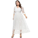 Plus Size Lace V Neck, Three Quarter Sleeve, Lace Floral Black Maxi,Plus Size Women Short Sleeve, Print Patchwork Causal Dress Loose Overs, Maxi Irregular Dresses, Plus Size Patchwork Causal Dress Loose Oversized Maxi Irregular Dresses, Plus Size Beading, Pleated Elegant Party Dress,Belted Loose Maxi, Spring Dress Beading Pleated Elegant Party Dress Belted Loose Oversized Plus Size Women Clothing ,iBuyXi.com