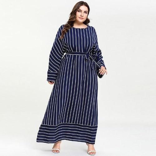 knee length dresses for ladies Women Plus Size Kraftan Loose Soft Floral Long Maxi Dress Q1297-22 main image 0