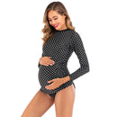Sunscreen Long-sleeve Maternity Swimwear Plus Size Maternity Tankinis Comes With Dot Print. - ibuyxi.com
