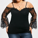 Plus Size Off Shoulder Lace Long Sleeve Top, iBuyXi.com - Shop Unique Selection Of Products, Online shopping store, Affirm Payment, Pay with Free Interest Installments, Women Dress, Fashion Dresses, Plus Size Dress, Women Off Shoulder T-Shirt, Lace Long Sleeve Casual Tops, Lace stitching strapless Top, long sleeve shirt, Casual Top. Plus Size Top.