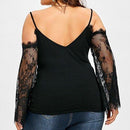 Plus Size Off Shoulder Lace Long Sleeve Top, iBuyXi.com - Shop Unique Selection Of Products, Online shopping store, Affirm Payment, Pay with Free Interest Installments, Women Dress, Fashion Dresses, Plus Size Dress, Women Off Shoulder T-Shirt, Lace Long Sleeve Casual Tops, Lace stitching strapless Top, long sleeve shirt, Casual Top. Plus Size Top.