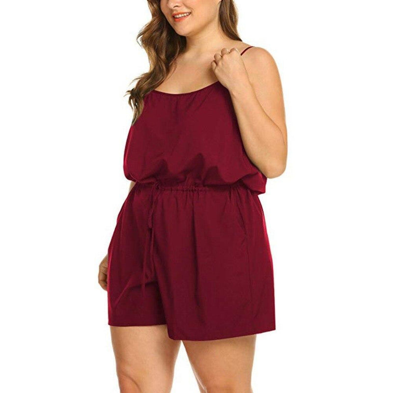 Plus Size One Piece Jumpsuit Romper Navy / XXXL Plus Size One Piece Jumpsuit Romper Navy / XXXL
