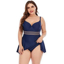 Plus Size Push Up Ruffled Tankini Set, iBuyXi.com, Plus Size women clothing, plus size swimming suits, unique style plus size tankini set