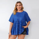 Summer Blouse, Plus Size 4XL 5XL,Women Tops, Short Sleeve, Striped Print, Casual Blouse Loose Oversized Ladies,Tunic Tops, Plus Size Short Sleeve Striped Print Casual Blouse Tunic Tops, Short Midi Dresses,iBuyXi.com