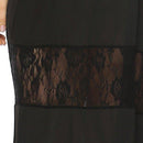 Plus Size Sleeveless Strap Lace Patchwork Maxi Dress Lace Mesh Maxi Dress, strap sleeveless Long dress, Ribbon style, Black Dress, iBuyXi.com