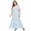 Oversized Maxi, Turn Down Collar, Half Sleeve, Colorful Multicolor Striped Dress, Shirt Dress Women Summer, Half Sleeve Colorful Multicolor Striped Dress Loose Oversized, Maxi Long Beach Dresses, Three Quarter Sleeve Casual Tunic Dress, Knee Length Plus Size Short Midi Dresses,iBuyXi.com