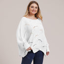 Plus Size Sweater, Bat Sleeve Hollow Out Elegant Knit Pullover,Female Jumper, Fashion Autumn Winter,Blouse Shirt Women, Lace Up V Neck, Long Sleeve Knitted Blouse, Plus Size Casual Long Ladies Tops, iBuyXi.com