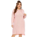 Plus Size Sweater, Long Sleeve, Side Split Elegant Dress With Hat, Autumn Winter Sweater Dress Women Long Sleeve Side Split Elegant Dress With Hat Warm Plus Size Women Clothing