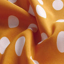 Plus Size V-Neck Sleeveless Polka Dot Printed ,Buttons Belt Yellow Ruffle Mini Dress, Sleeveless Frock, Waist Belt, sleeveless chiffon mini dress, Ribbon style , iBuyXi.com