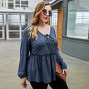 Plus Size Sweater, Long Sleeve, Side Split Elegant Dress With Hat, Autumn Winter Sweater Dress Women Long Sleeve Side Split Elegant Dress With Hat Warm Plus Size Women Clothing, 2020 Fashion Autumn Winter,Blouse Shirt Women, Lace Up V Neck, Long Sleeve Knitted Blouse, Plus Size Casual Long Ladies Tops, iBuyXi.com