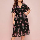 Plus size V-Neck Short Sleeve Aline Dress, iBuyXi.com, Plus size dresses, Plus size clothing, bohemian dress, free shipping