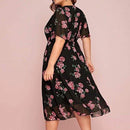 Plus size V-Neck Short Sleeve Aline Dress, iBuyXi.com, Plus size dresses, Plus size clothing, bohemian dress, free shipping